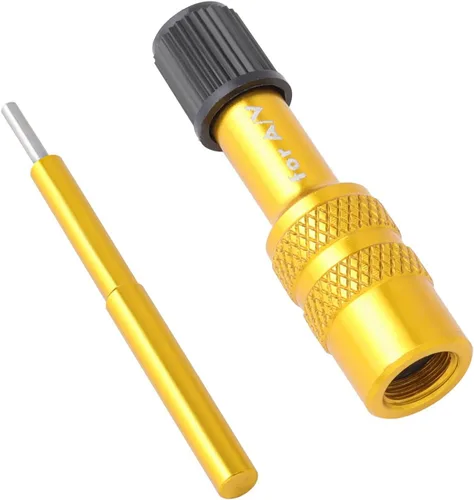 Vista 7 de Adaptador de válvula de horquilla delantera de bicicleta Boquilla Negro