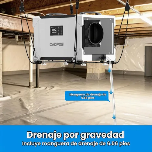 Vista 4 de CADPXS - Deshumidificador de espacio de arrastre de 145 pintas con manguera Blanco