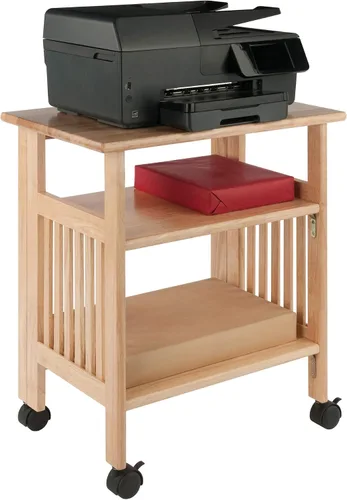 Vista 14 de Winsome Mission 81628 - Soporte de madera para impresora móvil (2 estantes, color marrón)