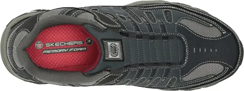 Vista 5 de Skechers Zapato industrial Cankton-U para hombre, Azul marinoGris