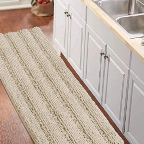 Vista 78 de Turquoize Alfombra de baño de chenilla de lujo para baño, extra absorbente, alfombra de ducha de microfibra antideslizante para baño, alfombra Aqua