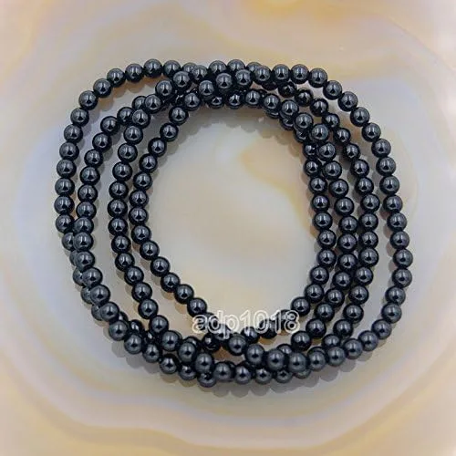 Vista 2 de AD Beads Brazalete con cuentas de piedras naturales con elástico, para curación Reiki 4,6,8,10,12mm