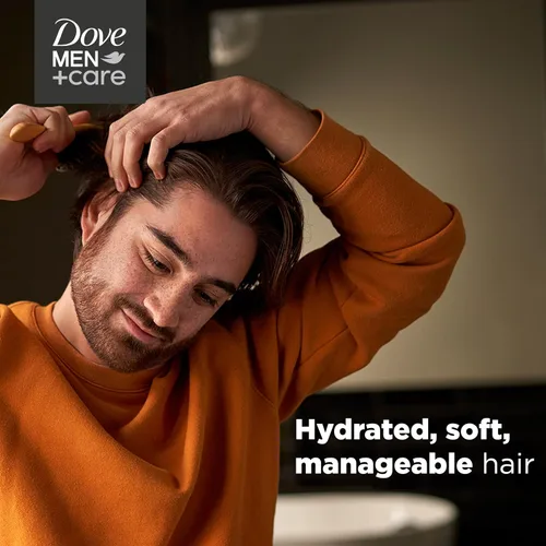 Vista 7 de DOVE MEN + CARE Champú y acondicionador fortificante 2 en 1 fresco y limpio con cafeína para cabello normal a graso ayuda a fortalecer