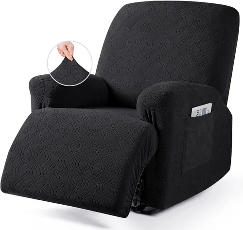 Vista 28 de VANSOFY Funda para silla reclinable, 3 piezas elásticas para silla reclinable, funda suave para silla reclinable, protector de muebles para perros