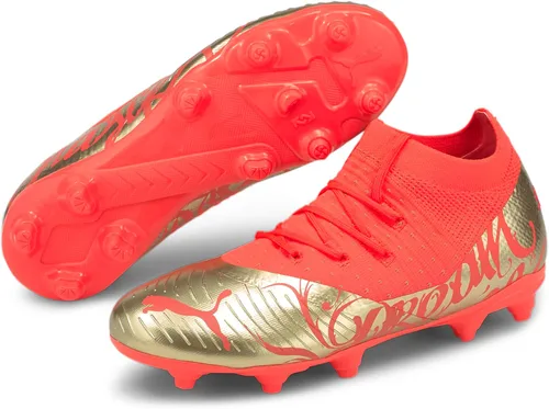 Vista 4 de PUMA Tenis unisex Future Z 3.4 Neymar Jr. Firm Artificial Ground, Coral, oro