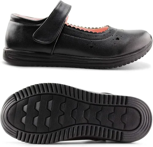 Vista 5 de JABASIC Zapatos de vestir escolares para niñas Mary Jane Flats
