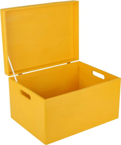Vista 21 de Creative Deco Caja de almacenamiento grande de madera con tapa con bisagras 11.8 x 7.87 x 5.51 pulgadas (+-0.5) Caja de regalo sin acabar, lisa