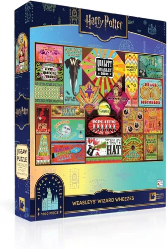 Vista 7 de New York Puzzle Company - Collage de portada de libro de Harry Potter - Rompecabezas de 500 piezas para noches de juego familiares por Mary GrandPré