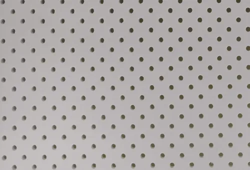 Vista 2 de Azulejo perforado plástico blanco de 2'x2' con agujeros de 1/8" de diámetro (10)
