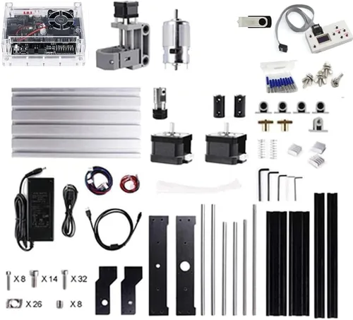 Vista 5 de CNCTOPBAOS Fresadora CNC 1610 PRO, con controlador GRBL fuera de línea, 3 ejes de escritorio DIY Mini CNC Router Kit Grabado Tallado PVC, PCB