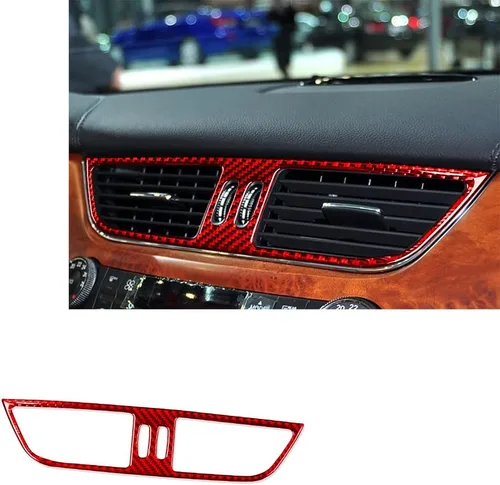Vista 14 de ontto Accesorios de coche Fibra de carbono Exterior Cuerpo Frente Decoración Pegatinas Fit para Mercedes-Benz CLS C219 2004-2009 Negro
