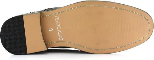 Vista 6 de Ferro Aldo MFA19275PL Jason - Zapatos de vestir para hombre de cuero vegano clásico casual con cordones y puntera redonda, Oxford