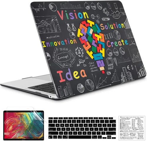 Vista 10 de Funda compatible con MacBook Air de 13 pulgadas 2022, 2021-2018 A2337 M1 A1932 A2179, carcasa de plástico duro duradero, cubierta de teclado