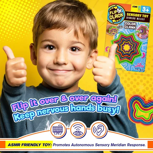 Vista 6 de JA-RU Fidget Star Shape Hexagon Stress Relief Autism Sensory Products & ADHD Toys. ASMR Pop Sound. Fidgets para niños y niños pequeños. Juguetes