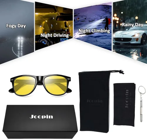 Vista 6 de Joopin Gafas de sol cuadradas polarizadas con protección UV para hombre y mujer