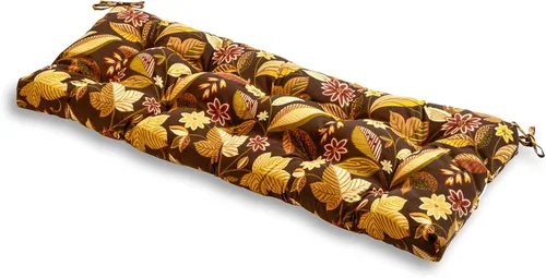 Vista 33 de Greendale Home Fashions Cojín de banco para exteriores de 51 pulgadas, Adobe Stripe