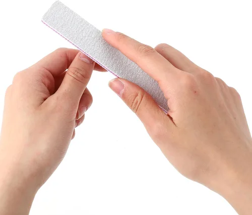 Vista 3 de YUXIANLB 100 limas de uñas de grano 100/180 profesionales reutilizables para uñas, lima de uñas lavables de doble cara, herramientas de manicura