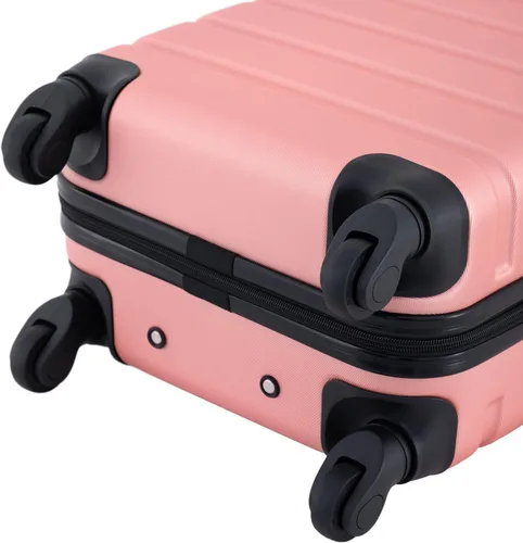 Vista 7 de Travelers Club Harper Luggage, oro rosa, equipaje de mano de 20 pulgadas
