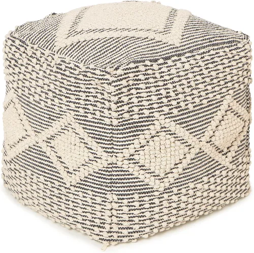 Vista 17 de REDEARTH · Puf otomano acolchado con relleno, textura de almacenamiento, cubo de granos, puf, reposapiés para sala de estar, dormitorio, guardería