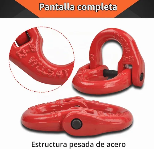 Vista 3 de Eslabón de Acoplamiento Hammerlock de Acero Aleado Grado 80 de 1/2", Bloqueo de Martillo para Enganche de Remolque, Adaptador Conector de Eslabón