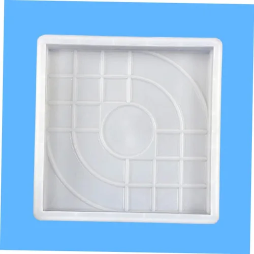 Vista 2 de Molde de piedra de pavimento reutilizable para caminos de jardín de bricolaje, fabricante de piedra escalonada de hormigón blanco para patios