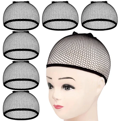 Vista 10 de MORGLES Gorra de malla para peluca, 6 piezas de red de malla para mujer, tejido antideslizante, red de pelo de extremo cerrado
