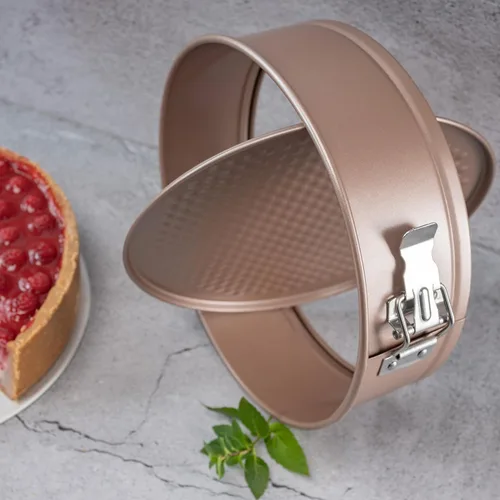 Vista 3 de HAPPIELS Molde desmoldable antiadherente para cheesecake de 8 pulgadas Libre de PFOA y BPA, molde desmoldable no tóxico para pasteles Los