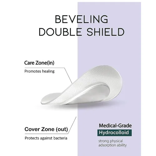 Vista 5 de MADECA DERMA Ready Cure Patch Flexible (XL, 3.071 in, 10 parches) Hidrocoloide, cobertura de área grande, para acné, zits, manchas, cuidado