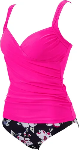 Vista 17 de SUUKSESS Traje de baño tankini sexy con efecto de realce y control de abdomen para mujer