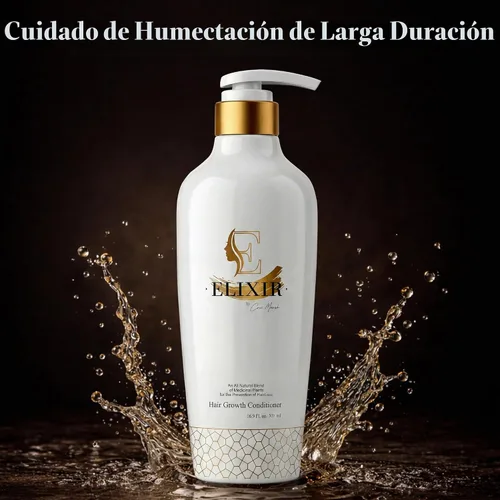 Vista 7 de Elixir by Cocó March Acondicionador para el crecimiento del cabello para mujeres, a base de plantas, sin parabenos, sin productos químicos