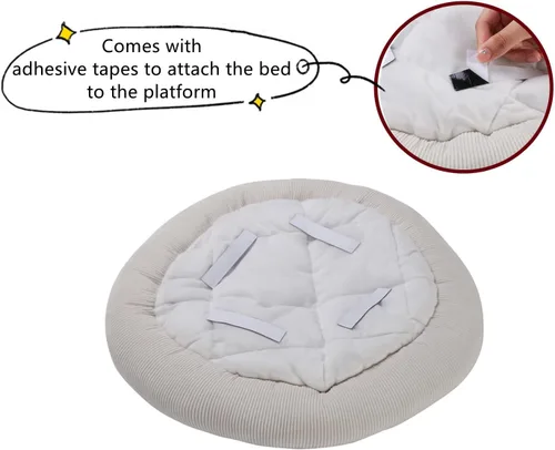 Vista 4 de SHENGOCASE Piezas de repuesto redondas para torre de árbol de gato, cojín redondo para acurrucarse, complemento para cama de perro, accesorios