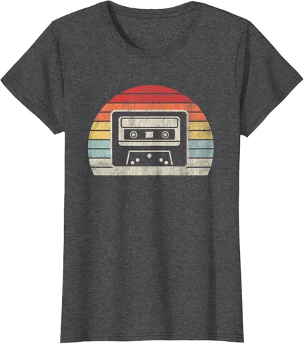 Vista 4 de Retro Cassette Tape 80s 90s Nostalgia T-Shirt Negro