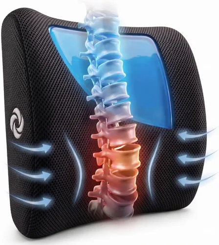 Vista 8 de Samsonite - Cojín ergonómico 2 en 1 y cojín de apoyo lumbar, silla de oficina de espuma viscoelástica para apoyo de espalda y almohada de asiento