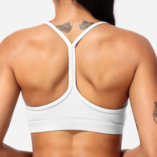 Vista 3 de YEOREO Naomi - Brasier deportivo sin espalda para mujer, brasier de yoga con tirantes delgados, acolchado de bajo impacto, para entrenamiento
