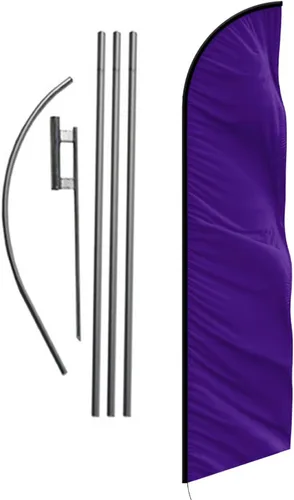 Vista 10 de Kit de bandera de plumas de color sólido con espiga