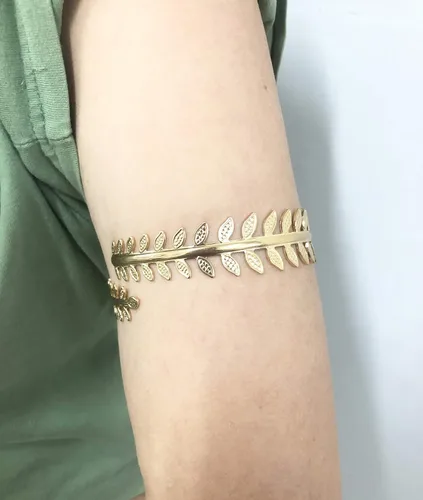 Vista 4 de Brazalete de oro para mujer, chapado en oro de 14 quilates, pulsera gruesa de moda para mujer, pulsera de oro rosa para adolescentes, pulsera