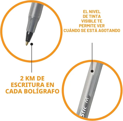 Vista 5 de BIC Bolígrafo Round Stic Xtra Life, negro, 144