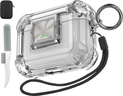 Vista 32 de Funda de protección contra caídas para AirPods Pro 2 con kit de limpieza B-Negro
