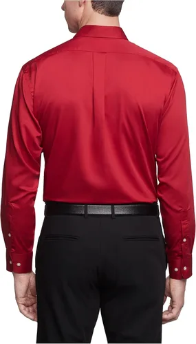 Vista 2 de Van Heusen Camisa de vestir de sarga de ajuste regular con cuello abotonado para hombre, exclusiva de Tienda