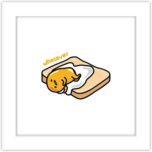 Vista 12 de Trends International Gallery Pops Gudetama - Póster de pared Whatever Wall Art, 12 x 12 pulgadas, versión enmarcada en negro Versión con marco negro