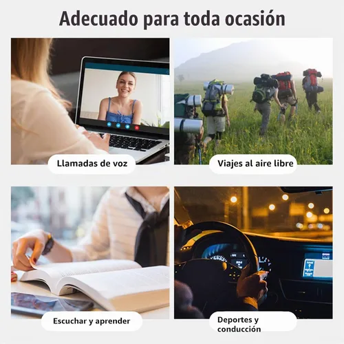 Vista 6 de Pomya Lentes de sol inteligentes con Bluetooth de audio, lentes de sol polarizados con Bluetooth V5.0 y EDR, ciclismo de oreja abierta para hombres
