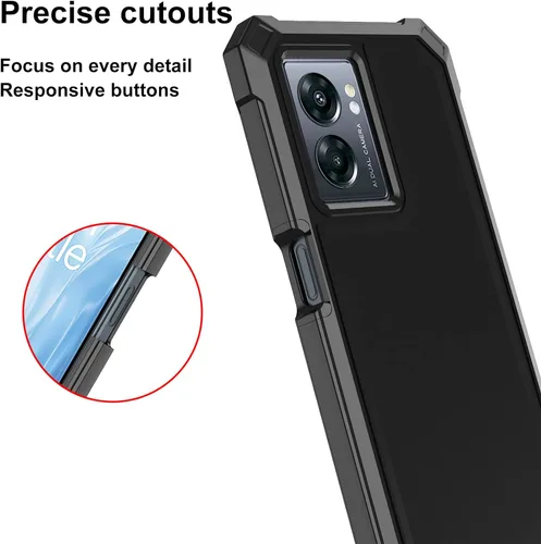 Vista 5 de Ailiber - Funda delgada para OnePlus Nord N300 5G, protector de pantalla Protector de poliuretano termoplástico resistente de doble capa a prueba