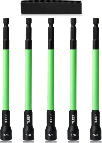Vista 18 de Juego de tuercas de impacto de 150 mm con 1/4" 5/16" 3/8" de potencia magnética, juego de brocas de taladro hexagonal para llave de impacto, juego