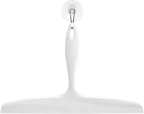 Vista 6 de iDesign Bathroom Escobilla de Ducha de Plástico para Baño con Gancho de Pared - Negro