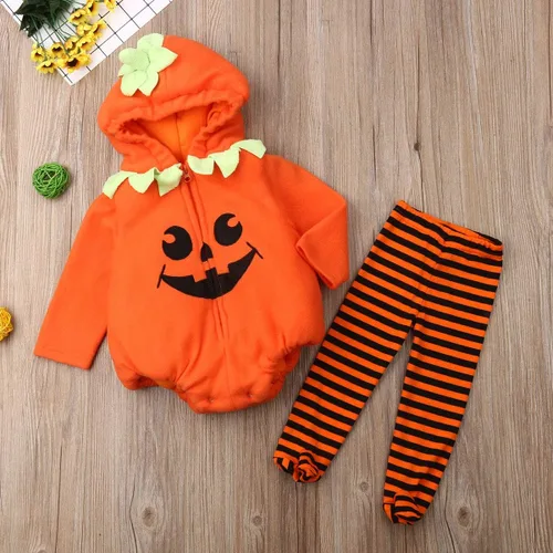Vista 6 de Disfraz de calabaza de Halloween para bebés y niños pequeños