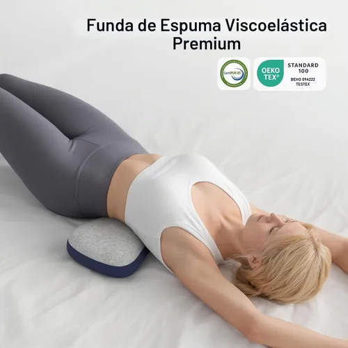 Vista 8 de Almohada de Soporte Lumbar para Cama, Almohadas de Espuma Viscoelástica para Alivio del Dolor de Espalda, Almohada de Alivio del Dolor Lumbar
