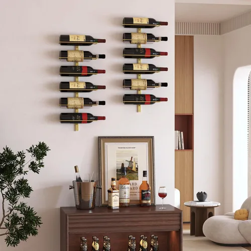 Vista 6 de B4Life - Estante para vinos montado en la pared, para 12 botellas