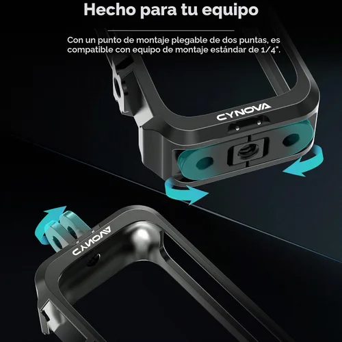 Vista 9 de CYNOVA Insta 360 X4 - Marco utilitario con cubierta de silicona para lentes