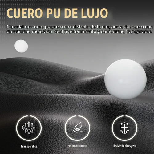 Vista 8 de GTPLAYER Silla de juegos con cojín de resorte de bolsillo, silla de oficina de cuero con respaldo alto ergonómico y soporte lumbar para aliviar