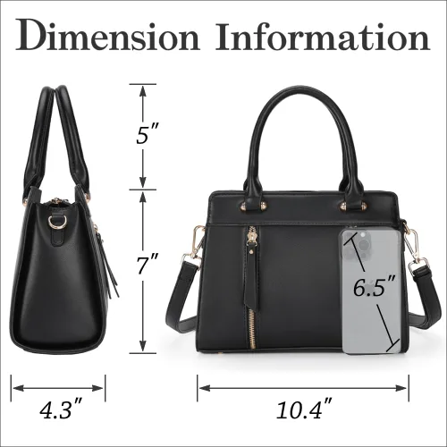 Vista 3 de Purses and Handbags for Women Trendy Satchel Tote Shoulder Bags with Top Handle